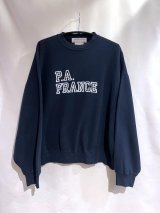 REMI RELIEF レミレリーフ / SP加工 3飛び裏毛クルー [P.A.FRANCE] BLK