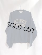 REMI RELIEF レミレリーフ / SP加工 3飛び裏毛クルー [RED POWER] BLK