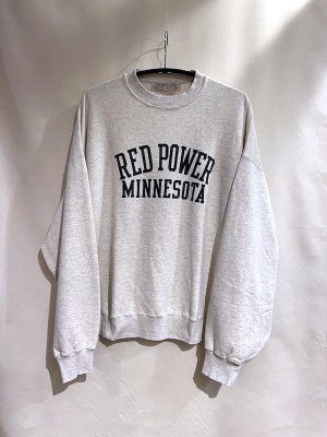 画像1: REMI RELIEF レミレリーフ / SP加工 3飛び裏毛クルー [RED POWER] OAT
