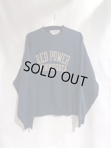 画像1: REMI RELIEF レミレリーフ / SP加工 3飛び裏毛クルー [RED POWER] BLK (1)